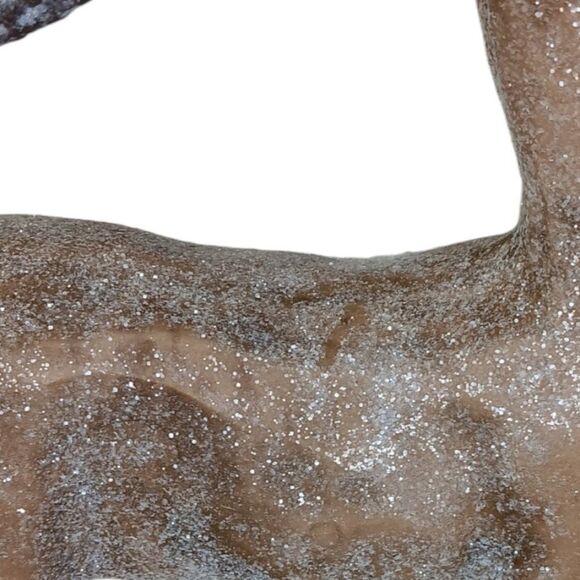 Reindeer Christmas Holiday Decor Glitter Standing Figurines - Picture 9 of 9